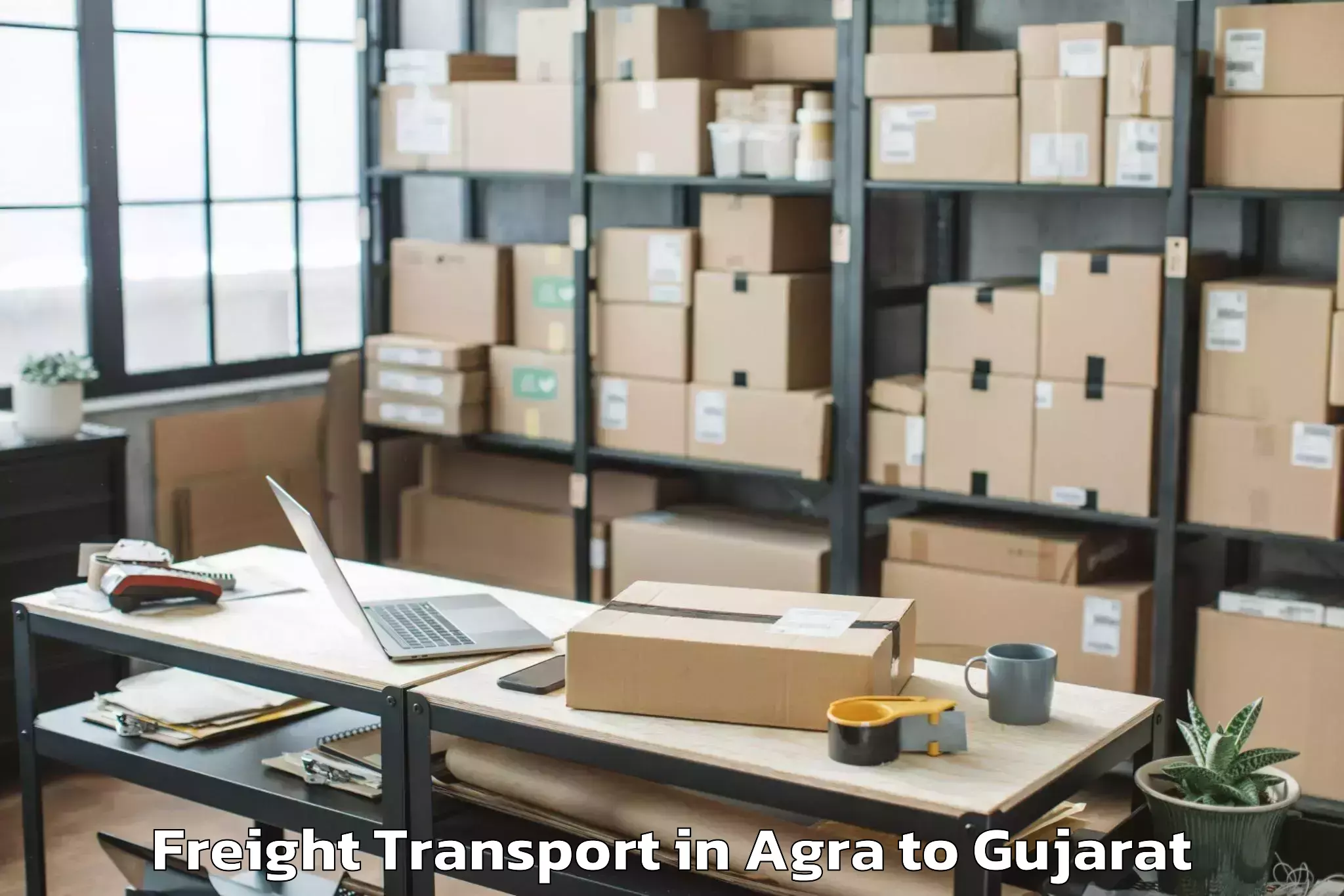 Book Agra to Madhav Kampo Freight Transport Online